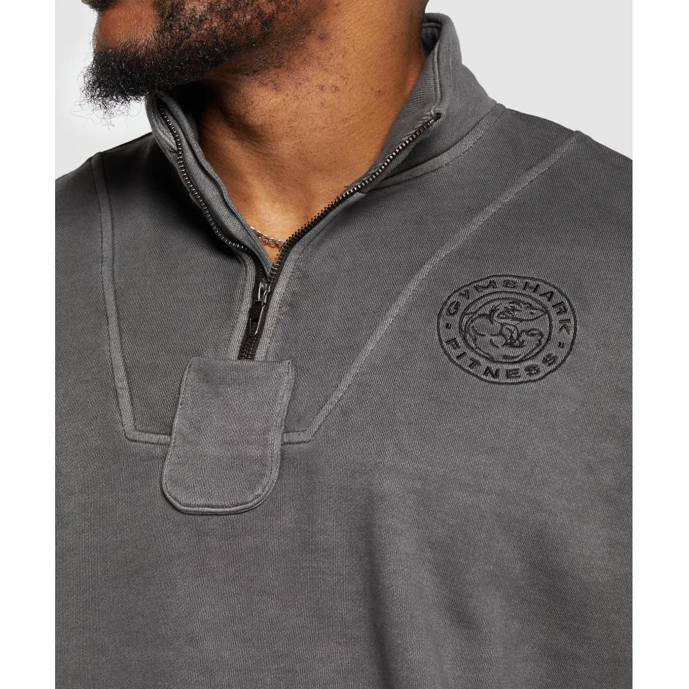 Gymshark Premium Legacy 1 4 Zip Black A7a3m Bb67