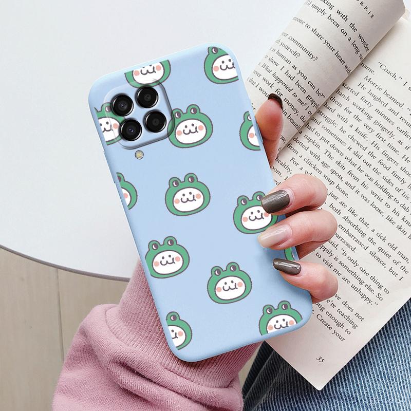 Cute Painted Case For Samsung Galaxy M33 M53 5G Soft Cover Cartoon Cat Sunflower TPU Funda For Samsung A17 A55 A56 Women Coque