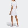 Adidas Neo Side Stripe Letter Print Breathable Loose Short Sleeve Dress Women Dresses White GP7128