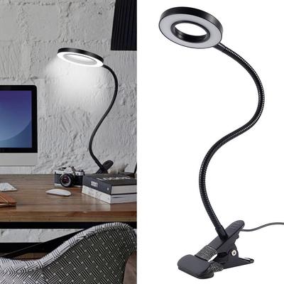 Portable LED Desk Lamp for Permanent Makeup, Nail Art, Tattooing, Eyelash Extensions, and Study with USB Clip Light