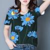Women's Flower Print Daily Top Versatile Comfortable Short Sleeve Casual T-Shirts Women’s