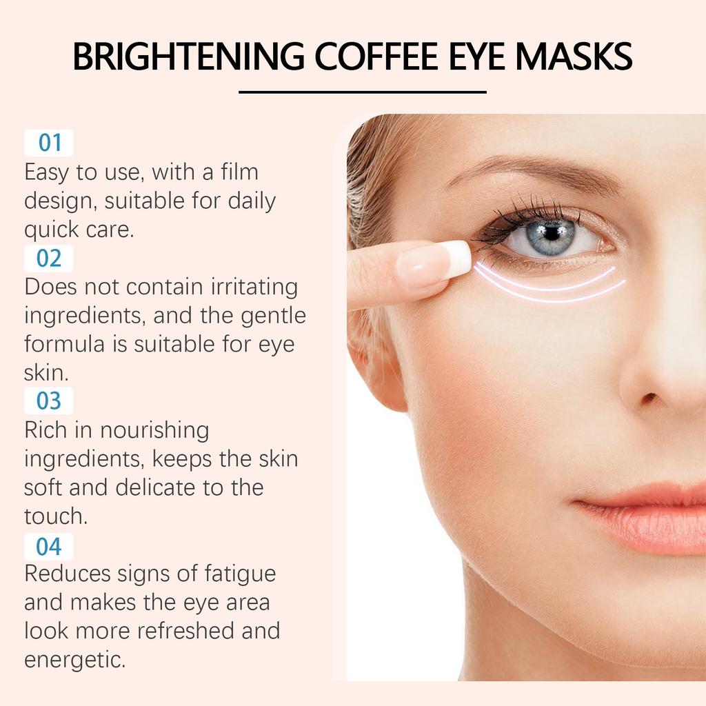 Caffeine Eye Mask Anti Dark Circles Puffyness Firming Lifting Fade Fine Lines Nourishing Brightening Wrinkle Remove Eyes Patche