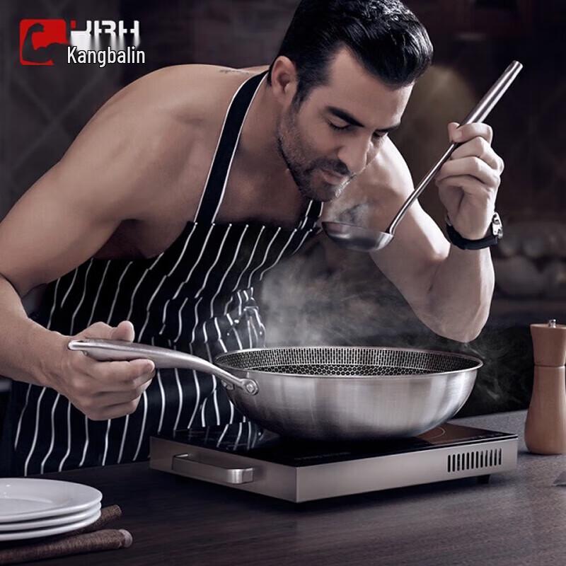 Kombach Elite Honeycomb 304 Stainless Steel Non-stick Wok