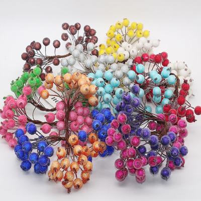 20pcs Christmas Decor Wreath Scrapbooking Fake Fruit Berries Artificial Berry Vividh Craft Gift