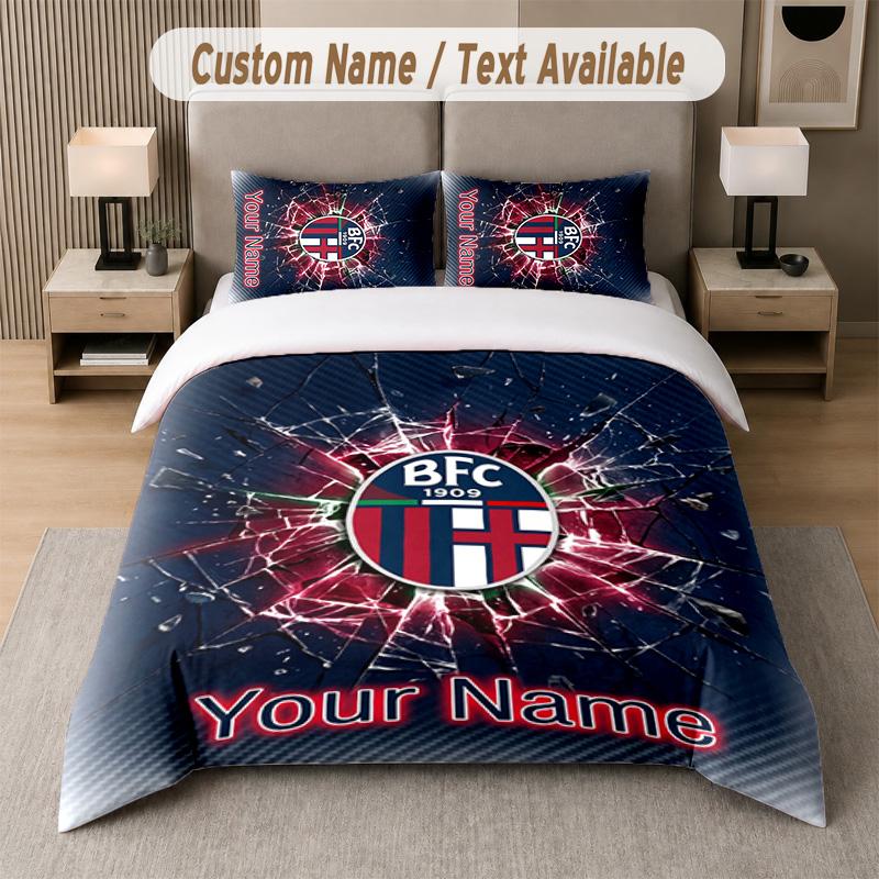 Bologna FC Design Bedding Set Custom Text 1 Duvet Cover & 2 Pillow Cases