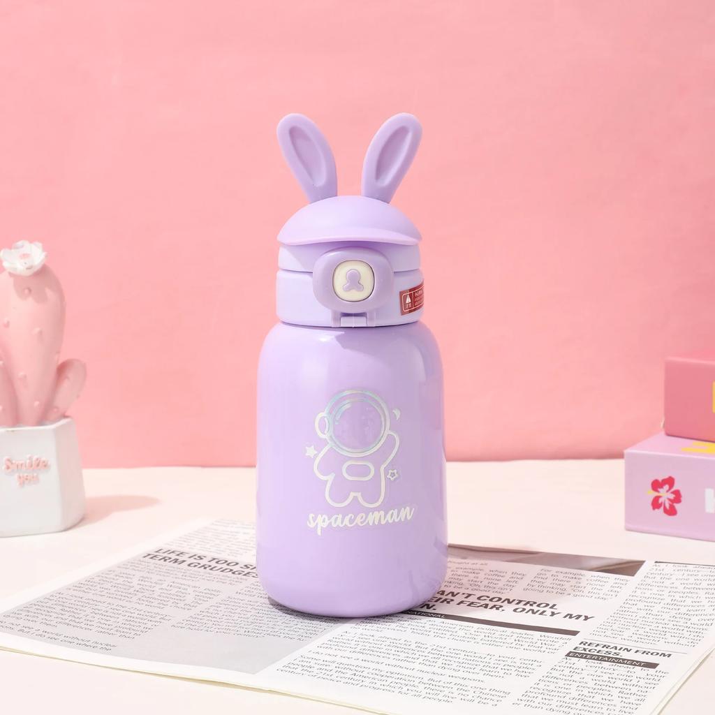 500ML Cartoon Rabbit Design Stainless Steel Vacuum Insulated Water Bottle Portable Thermal Cup for Students