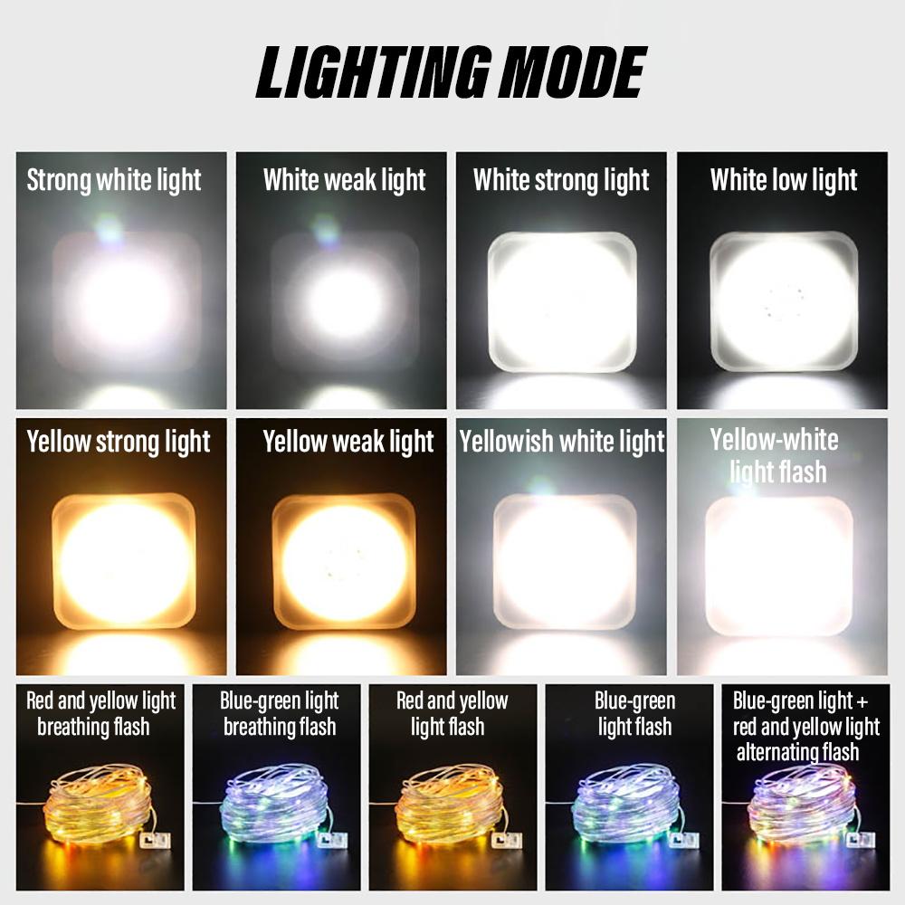 Super bright LED portable light, Multi-functional solar light with multiple lighting modes & RGB colorful lights for outdoors