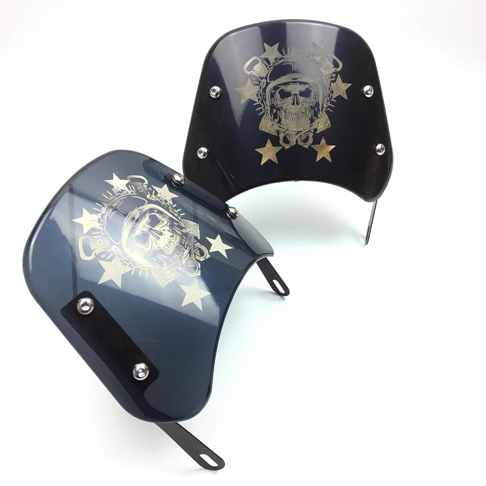 Motorcycle Windshield Wind Deflector Windscreen Universal for Harley Honda Yamaha Kawasaki Suzuki 6.5"-9.45"