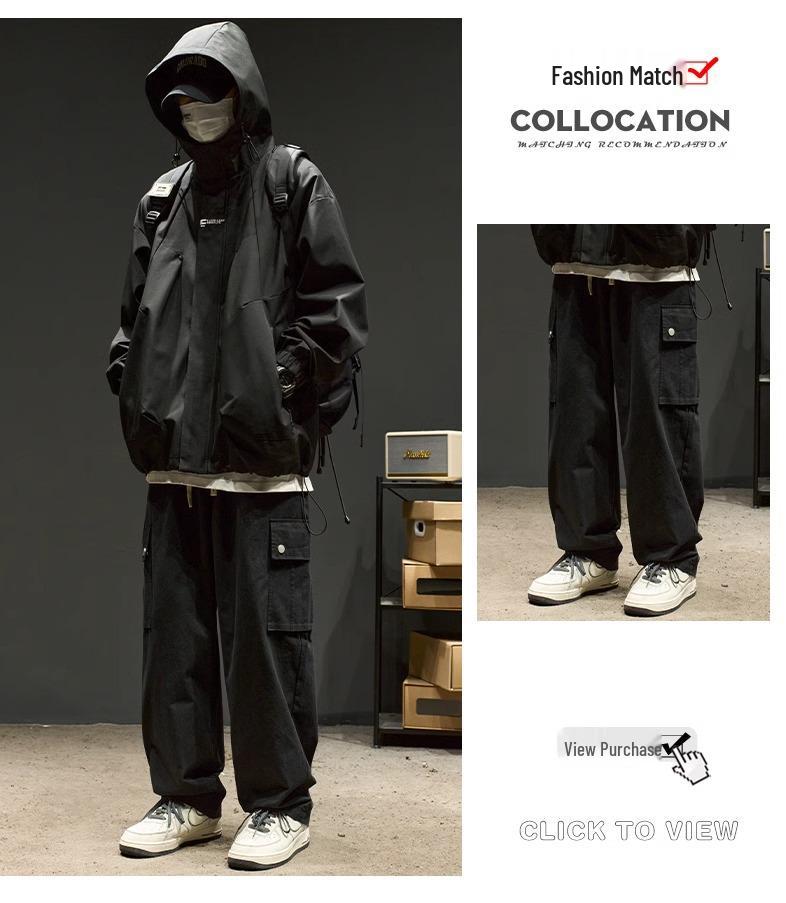 Men's Trendy Windbreaker Jacket - Spring & Autumn, Boys' Cotton Coat, Mountaineering Style