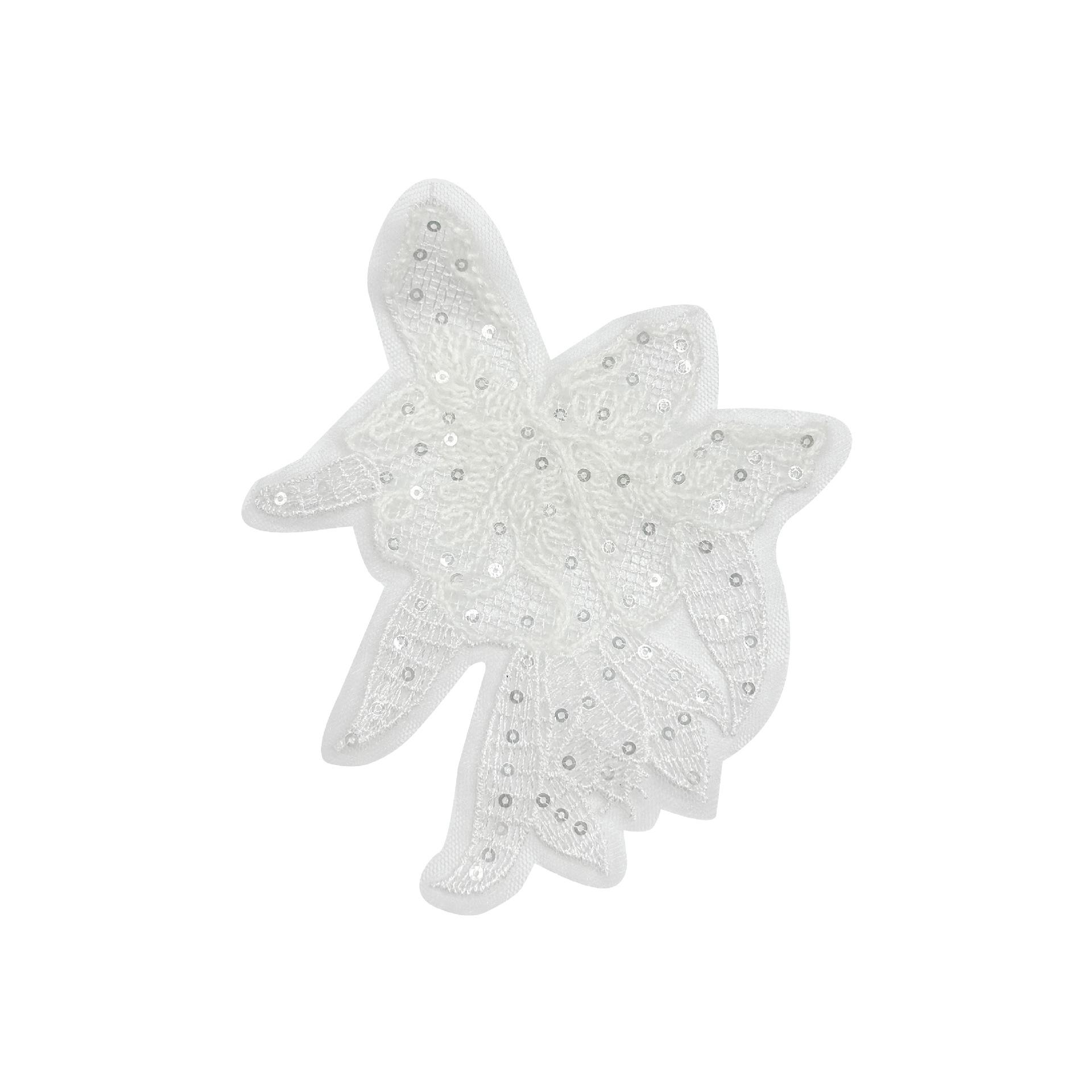 

Computer Embroidery Mesh Sequin Lace Diy Accessories Dress Dance Suit Cloth Patch H5141