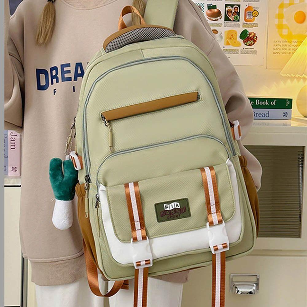 Waterproof Student School Bag Nylon Large Schoolbag Multi-function Backpack  Travel