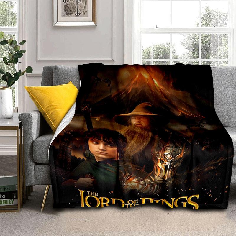 1pc Lord of the Rings Adventure Fantasy Cartoon Blanket,Portable Throw for Travel & Camping, All Season Cozy Blanket,Ideal Gift