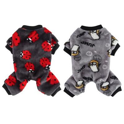 Warm Winter Dog Pajamas Pet Clothes For Small Dogs Cat Pyjama Dog Puppy Jumpsuit for Medium Dogs Sleeping Wear Clothing