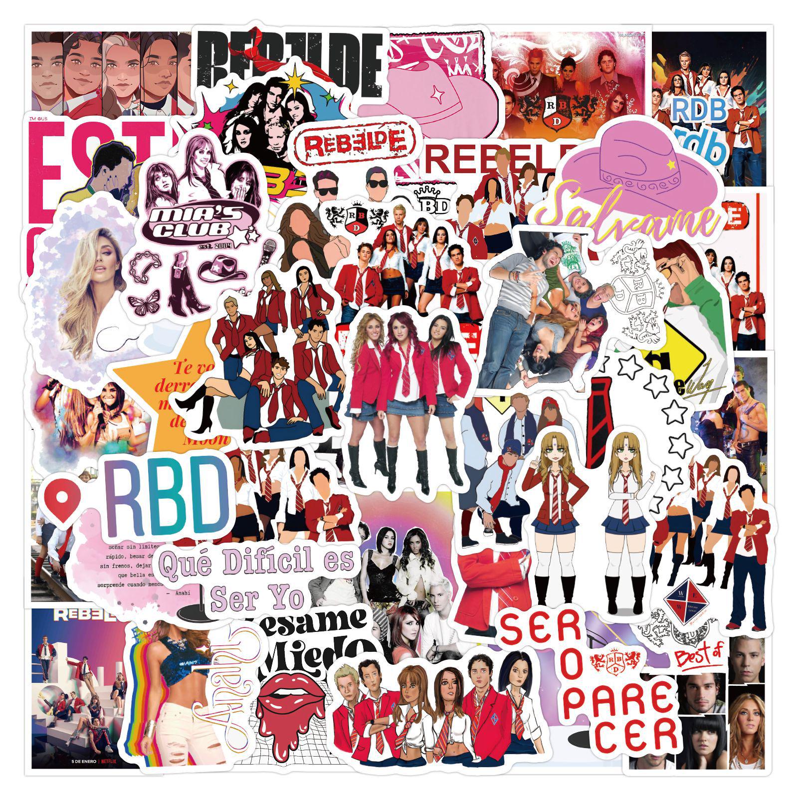 60/110 Sheets Singer RBD Graffiti Stickers for Notebooks, Luggage, Phones, DIY Star Stickers