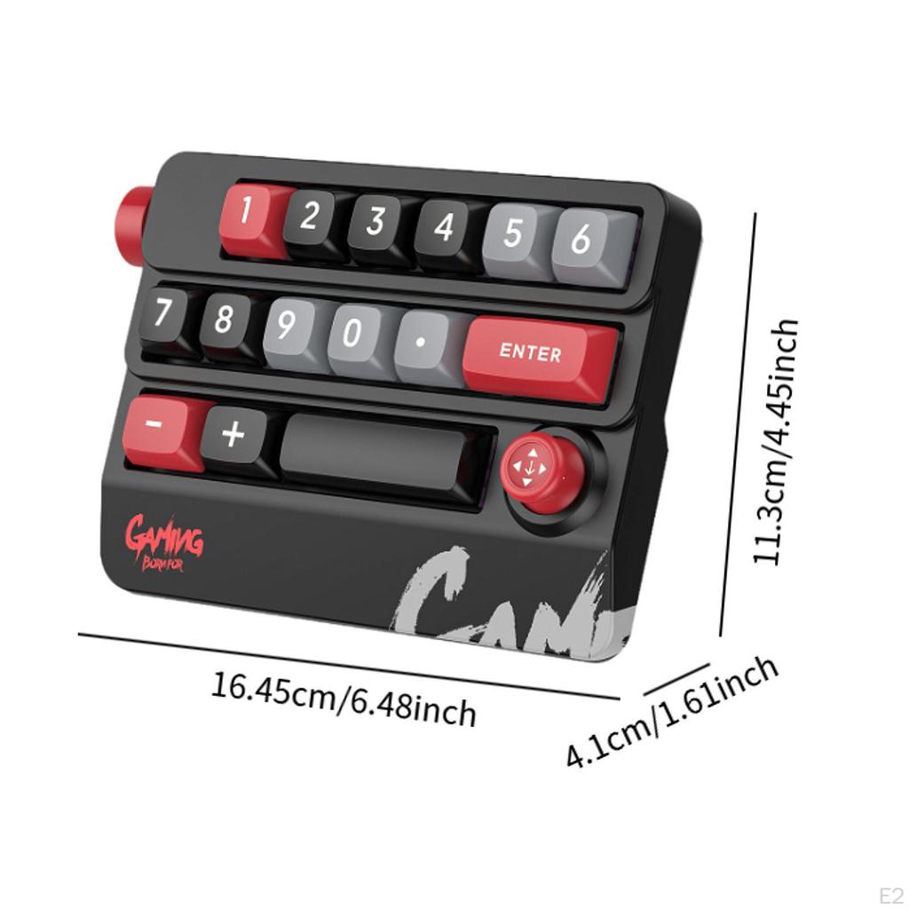 Numeric Gaming Keypad Mechanical Keyboard Colorful Backlight 19 Keys Swappable Lightweight for