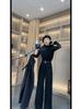 European High-End Winter Wool Wide-Leg Pants: Stylish, High-Waisted, Versatile, and Warm Women's Casual Trousers.
