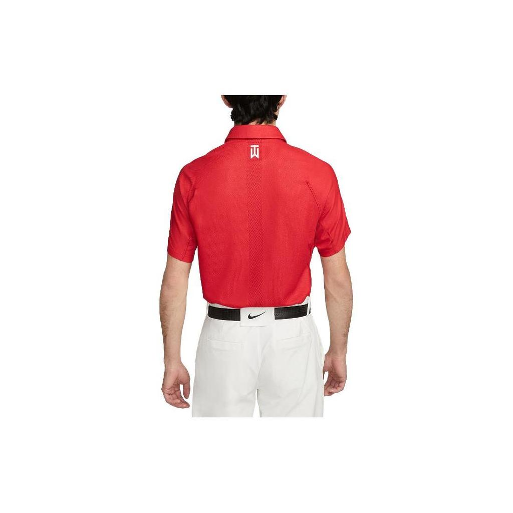 Nike T Shirts Men's Red Polo Collar Moderate Straight Fit DR5328-687