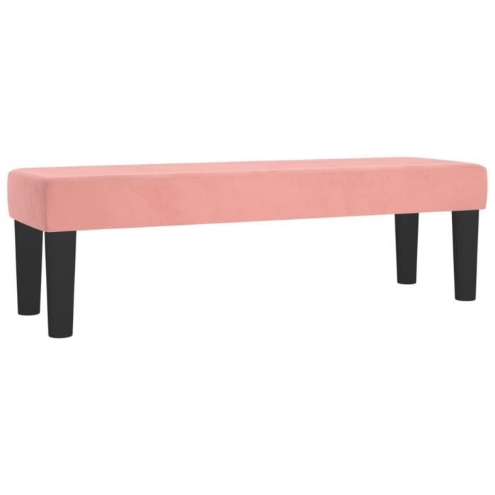 346671 vidaXL Banc Rose 100x30x30 cm Velours