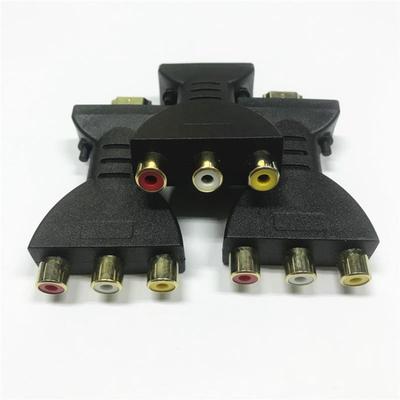 HDTV TO AV Gold-plated HDMI-compatible Male To 3 RGB Red White Yellow RCA Video Audio Adapter AV Component Converter Connector
