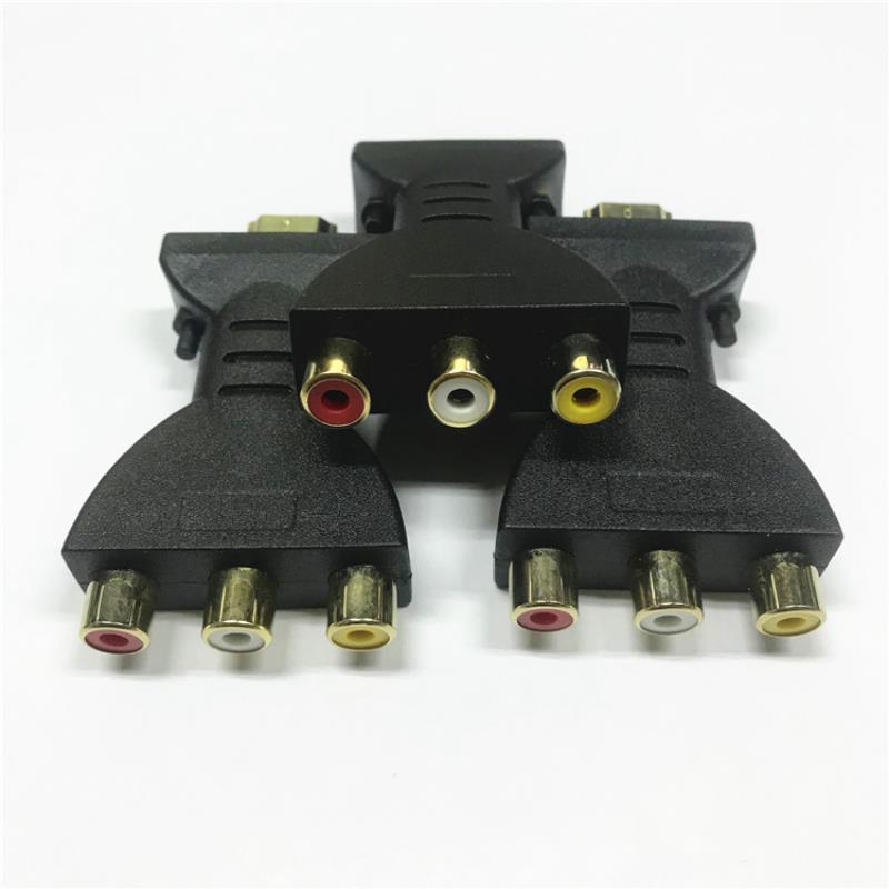 HDTV To AV Gold-plated HDMI-compatible Male to RCA Red Yellow White Video Audio Adapter AV Component Converter Connector For DVD