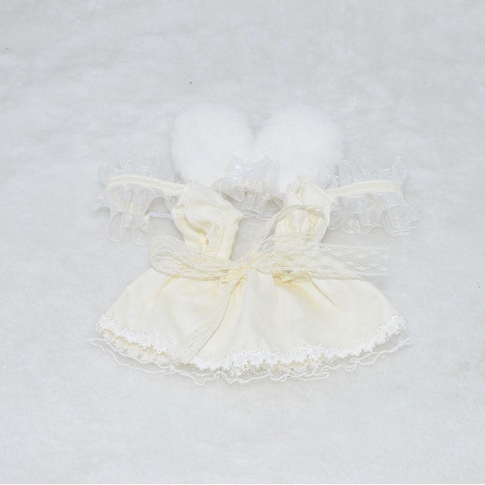 Changing Dressing Game Lace Dress Suit Plush Rabbit Ear Headsress  10CM/20CM Doll