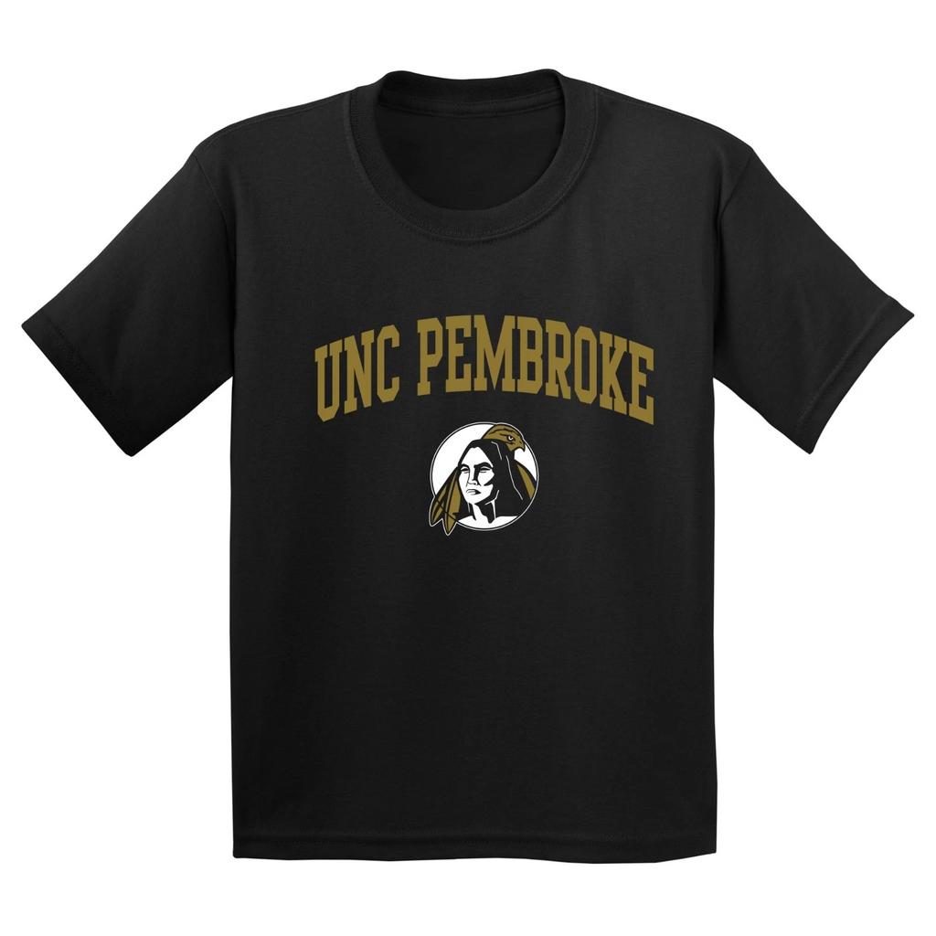 UNC Pembroke Arch Logo Youth T-Shirt - Black