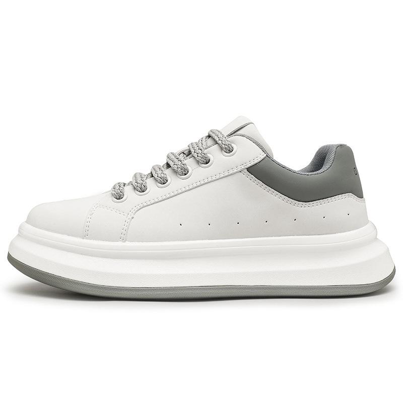 Autumn and Winter New Thick-soled Heightening Solid-color Board Shoes Light Luxury Versatile Sports and Leisure Shoes Men's
