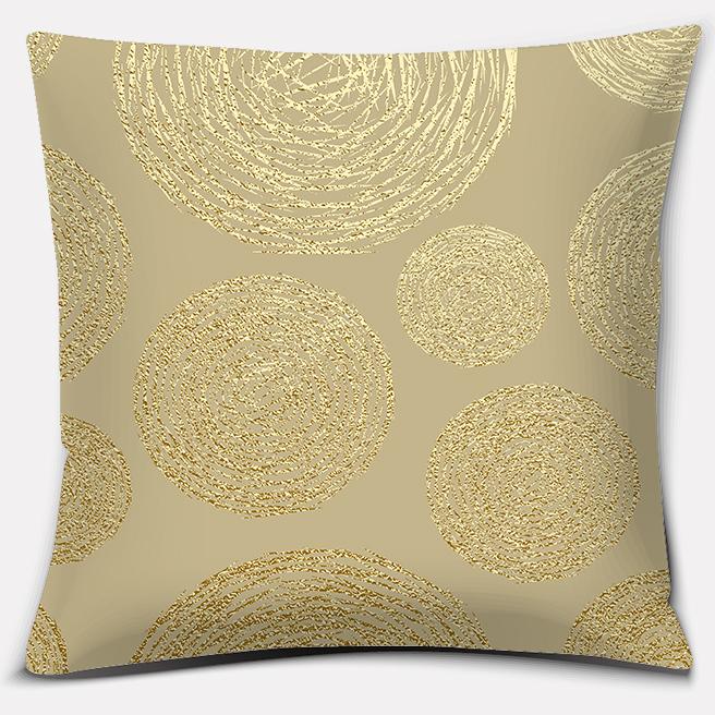 Gold Christmas Decoration Series Pillow Gift Home Office   Bedroom Sofa Car Cushion Cover