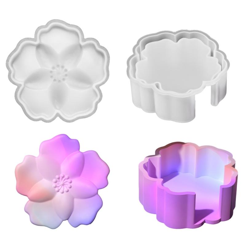 Unique Flower Designs Sturdy Silicone Mould Home Accessory for Personalize Coasters and Decorative Pieces Daily Use 1