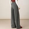 Fanzhen Women's High-Waist Loose Wide-Leg Wool Blend Pants