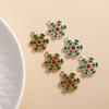 10pcs 17x21mm Cute Enamel Winter Snowflake Charms for Jewelry Making Christmas Earrings Pendants Necklaces DIY Crafts Supplies