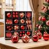 Set de 60 de ornamente pentru bradul de Crăciun: Bile de Plastic, Tren, Fulg de Zăpadă, Gheață, Cutie Cadou, Ornamente Pictate