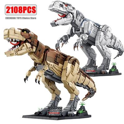 Jurassic Park Dinosaur World Building Blocks Tyrannosaurus Rex Bricks Sets Brachiosaurus Boy Toys Children Christmas Gifts