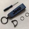 Per Auto Jeep Portachiavi ad Anello in Pelle Vintage Catena in Lega di Zinco Chiave per Jeep Grand Cherokee Wrangler JK Gladiator Compass Renegad