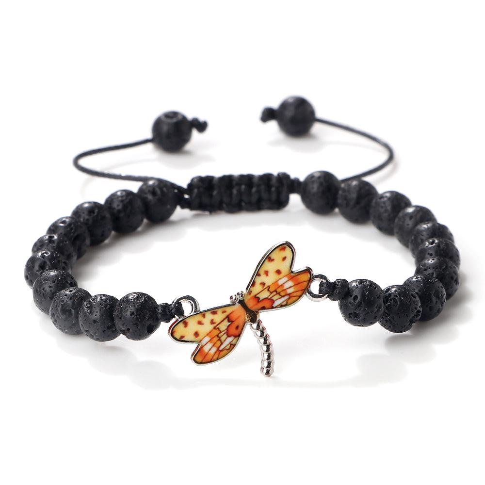 Dragonfly Water Touch Adjustable Blue Turquoise Beaded Bracelet