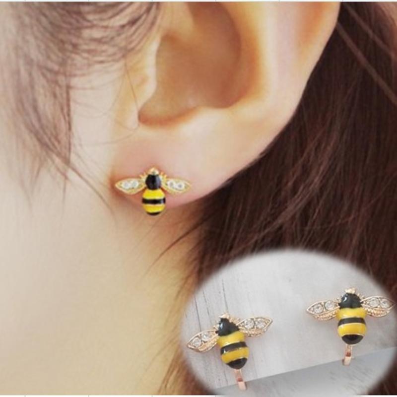 

Earrings Without Piercing Earrings Drop Oil Rhinestone Set Cute Mini Exquisite