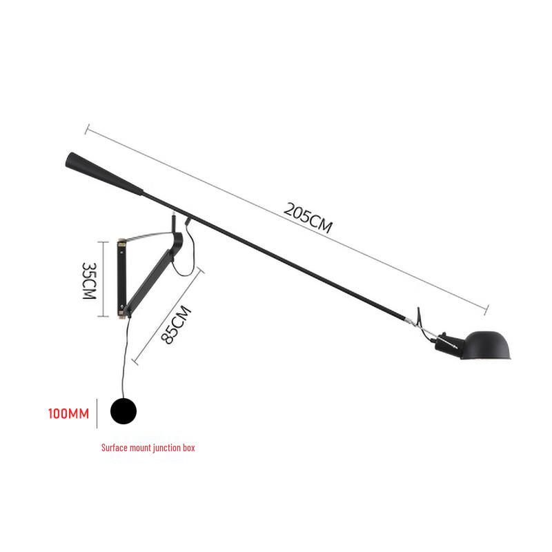 Italian Flos 265 Mid-Century Industrial Swing Arm Wall Lamp - Minimalist Design for Living Room or Reading Nook