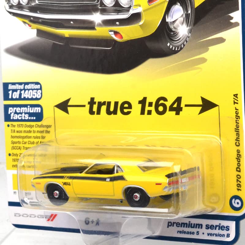 Auto World 1:64 Scale Premium Release "1970 Dodge Challenger T/A (Banana)" Auto World 1:64 Scale Premium Release "1970 Dodge Challenger T/A (Banana)