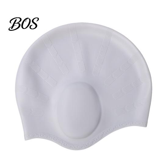 Long Hair Swim Cap Adults Silicone Swimming Cap, Waterproof Non-slip Elastic Pool Hat, Men Comfortable Women Ear Protection Bathing for Short