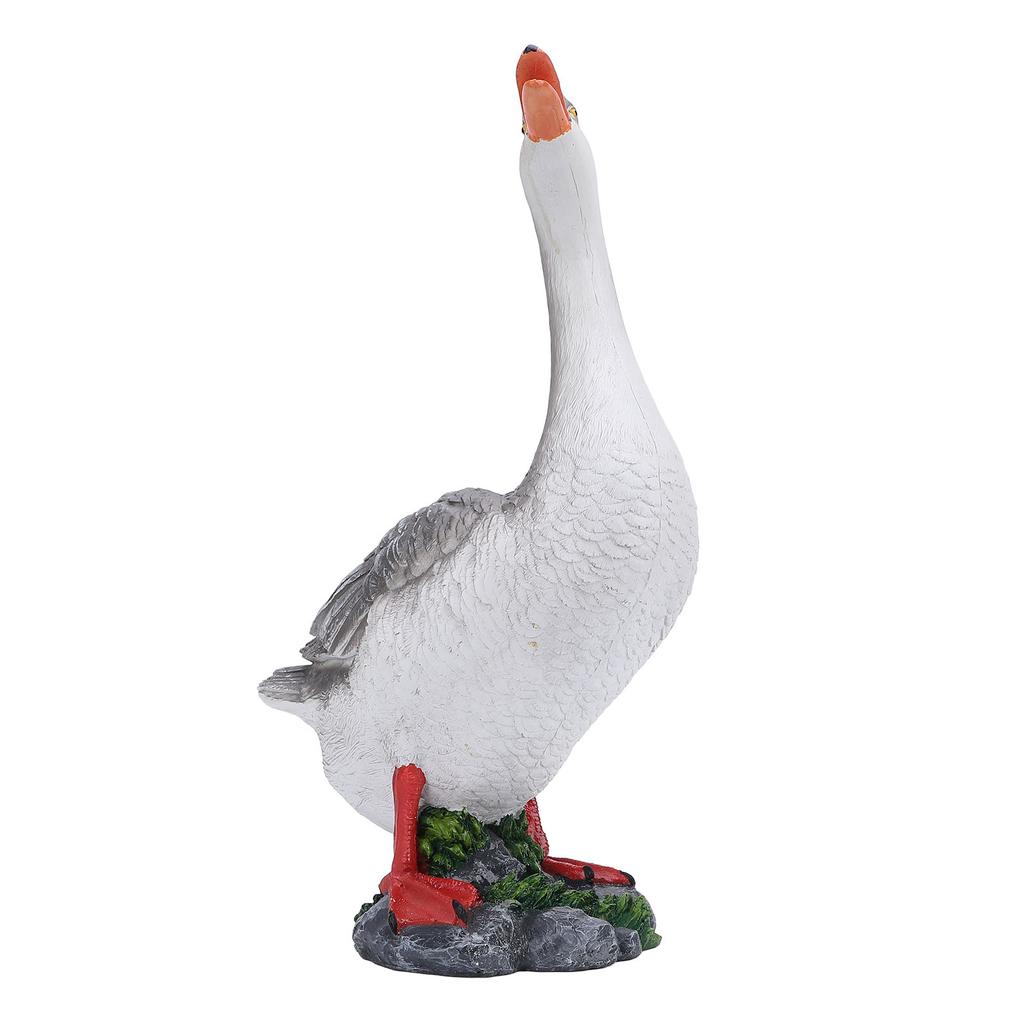 Gänse Gartenstatue Realistisch Niedlich Harz Gänse Skulptur für Blumenbeet Brunnen Balkon Innenhof