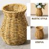 Kreative Imitation Rattan Geflochtene Blumenvase Rustikale Einfache Vase mit Exquisiter Verarbeitung Glatte Reinigungsfähige Oberfläche Haus Büro