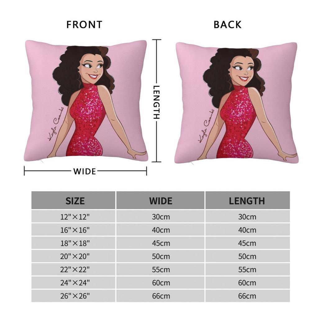 The Nanny Fran Fine Red Gown Pillowcase Polyester Linen Velvet Pattern Zip Decorative Pillow Case Sofa Cushion Case