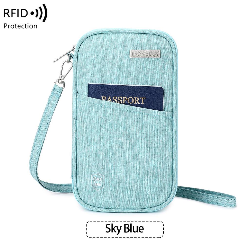RFID-blokkerende nek paspoorthouder - Waterdichte reisportemonnee voor mannen en vrouwen