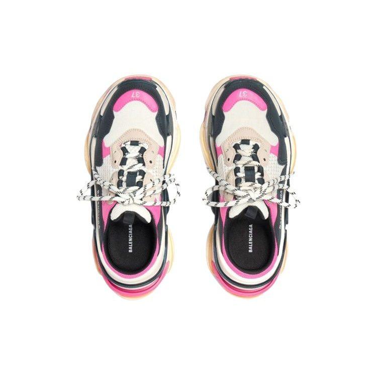 Balenciaga Triple S Mules 'White Pink And Black Double Foam And Mesh' Women's 755686W3SM15671