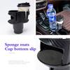 Carbon Fiber Center Console Drink Cup Holder Box For Car Interior Accessories