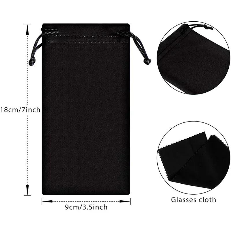 1-100pcs Portable Soft Cloth Waterproof Sunglasses Bag Microfiber Dust Storage Pouch Glasses Carry Bag Eyewear Case Container