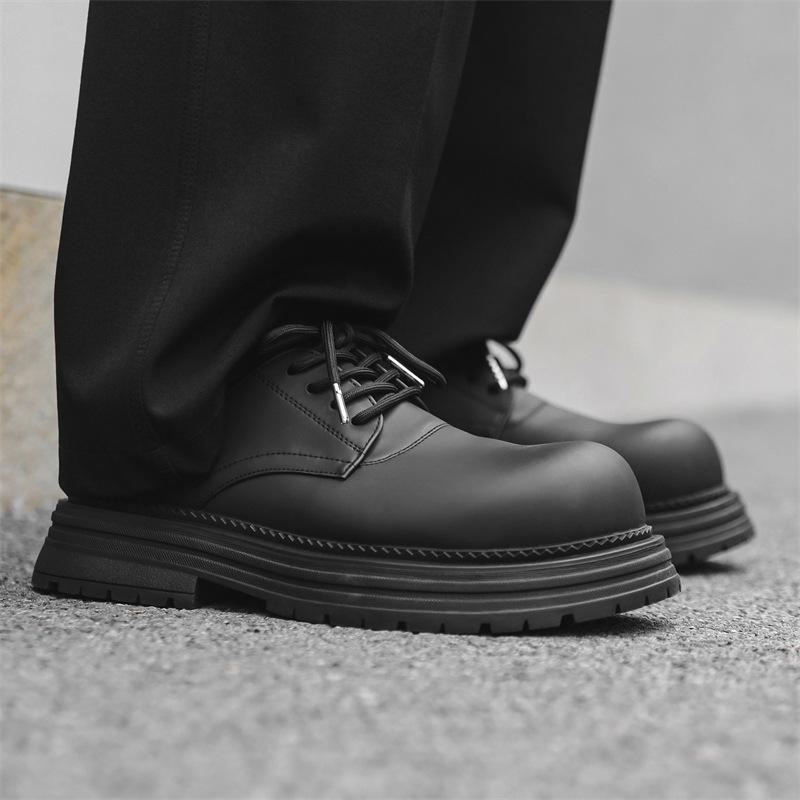 Leather Shoes Men's 2024 New Summer Business Dress Low-top Martin Shoes Platform Casual Derby Shoes 2230-J