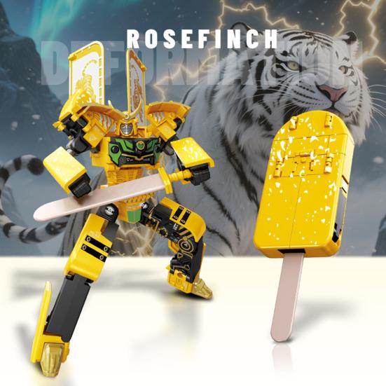 Simulation Ice Cream Transformer Toy Movable Joints Transforming Robot Toy Toddlers Educational Ice Cream Action Figure Toy