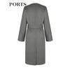 PORTS Women's 100% Cashmere Long-Sleeve Mid-Length Coat