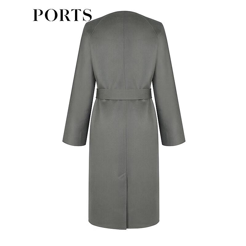 PORTS Women's 100% Cashmere Long-Sleeve Mid-Length Coat